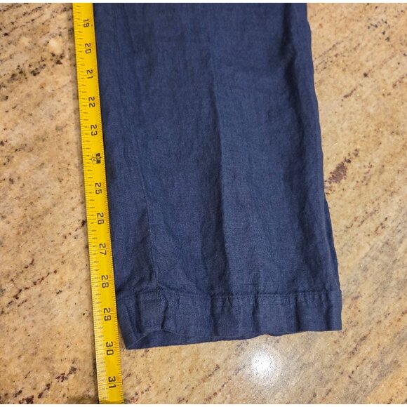 New! Y2K VTG Talbots Women M Irish Linen Pants Drawstring Elastic Waist Coastal - Picture 5 of 14